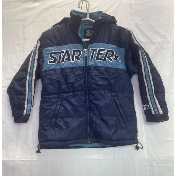 Starter Boys Jacket Size Medium Blue Zip up in good Condition